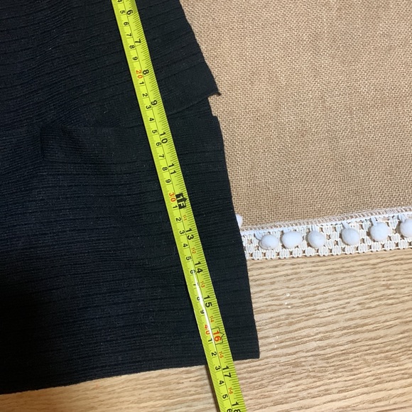 Soft and Warm Black knit skirt with matte gold buttons - Picture 9 of 9